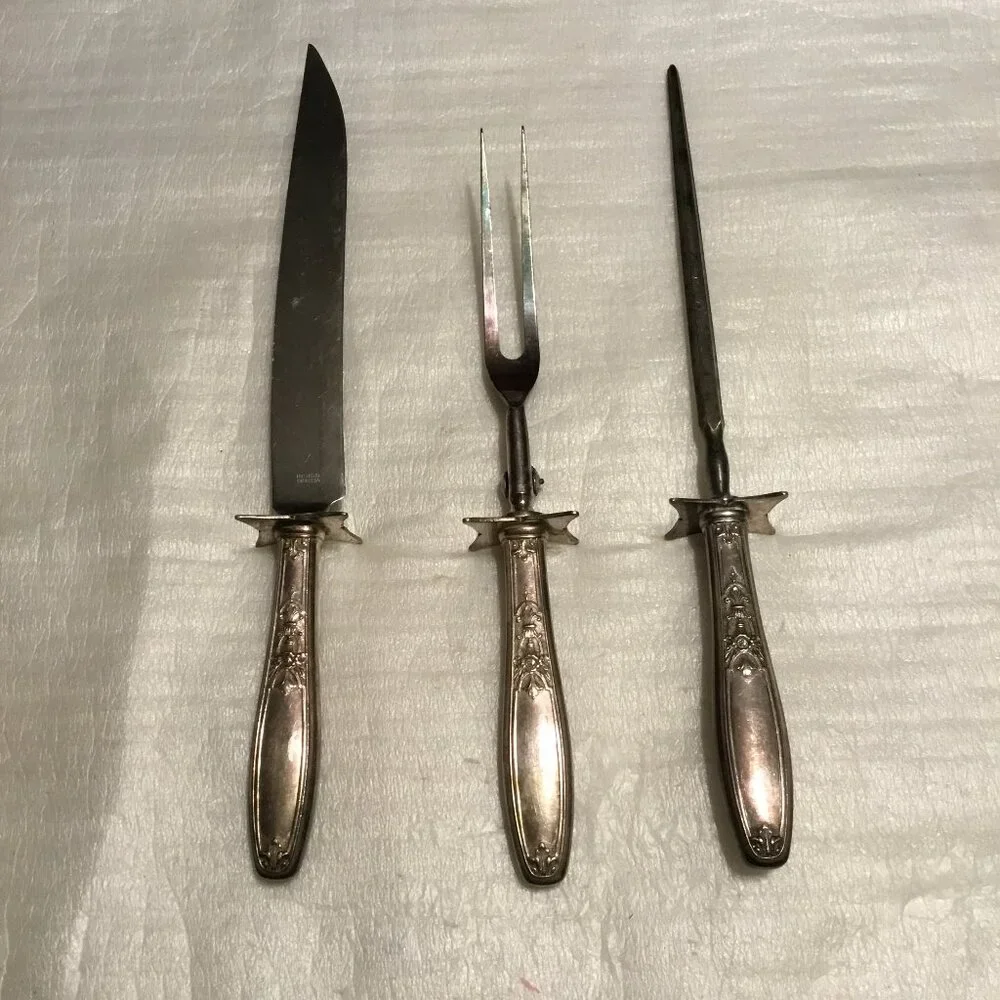 Antique 1919 International Silver Co. - William Rogers Ambassador carving set